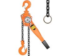 SPECSTAR Lever Chain Hoist 750kg Capacity 1.5m with 2 Heavy Duty Hooks Chain Come Along for Warehouse Building Automotive Machinery