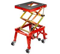 SPECSTAR Motorcycle Paddock Stand Combo 400kg Capacity Front and Rear Wheel Lift with U & L Fork Adjustable Swingarm Spool Stands for Motorbike Garage Repair Use Scissor Stand with 4 Wheels