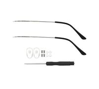 Spectacle Arms Replacement 1 Pair Legs for Lenses Glasses Temples Replacement Metal Universal Arm Eyeglasses Eyewear Repair Accessory(A-Silver)