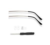 Spectacle Arms Replacement 1 Pair Legs for Lenses Glasses Temples Replacement Metal Universal Arm Eyeglasses Eyewear Repair Accessory(C-Silver)