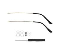 Spectacle Arms Replacement 1 Pair Legs for Lenses Glasses Temples Replacement Metal Universal Arm Eyeglasses Eyewear Repair Accessory(A-Gold)