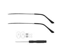 Spectacle Arms Replacement 1 Pair Legs for Lenses Glasses Temples Replacement Metal Universal Arm Eyeglasses Eyewear Repair Accessory(A-Silver Grey)