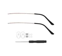 Spectacle Arms Replacement 1 Pair Legs for Lenses Glasses Temples Replacement Metal Universal Arm Eyeglasses Eyewear Repair Accessory(A-Rose Gold)