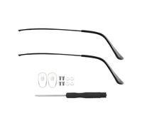 Spectacle Arms Replacement 1 Pair Legs for Lenses Glasses Temples Replacement Metal Universal Arm Eyeglasses Eyewear Repair Accessory(A-Black)