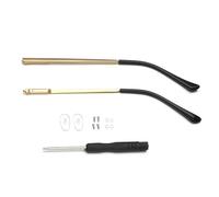 Spectacle Arms Replacement 1 Pair Metal Eyeglasses Temple Arm Detachable Replacement Leg,Eyewear Spectacle Repair Accessories(A-Gold)