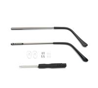 Spectacle Arms Replacement 1 Pair Metal Eyeglasses Temple Arm Detachable Replacement Leg,Eyewear Spectacle Repair Accessories(A-Silver Grey)