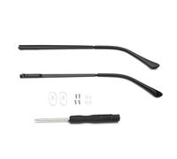 Spectacle Arms Replacement 1 Pair Metal Eyeglasses Temple Arm Detachable Replacement Leg,Eyewear Spectacle Repair Accessories(A-Black)