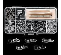 Spectacle Repair Kit,Eyeglass Repair Kit 35 Pairs Glasses Nose Pads,50 Pcs Screws,Anti Slip Glasses Grips, Screwdriver Tweezers Cleaning Cloth,for Most Eyeglasses(Clear)