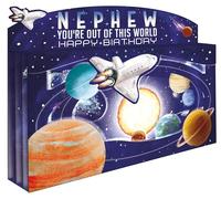 Spectacular 3D Space Out Of This World Nephew Birthday Card Freestanding Cards SPT018