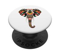 Spectacular Abstract Elephant - Colorful Artistic Wildlife PopSockets Adhesive PopGrip