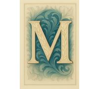 Spectacular blue and cream monogrammed journal M