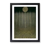 Spectacular Forest Abstract Framed Print for Living Room Bedroom Home Office Décor, Wall Art Picture Ready to Hang, Black A4 Frame (34 x 25 cm)