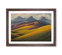 Spectacular Mountain Landscape Framed Print | A2 Walnut Framed Wall Art | Ready to Hang | Modern Landscape Picture | Living Room Bedroom Lounge Office