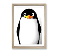Spectacular Penguin Framed Print | A3 Oak Framed Wall Art | Ready to Hang | Modern Nature Picture | Living Room Bedroom Lounge Office