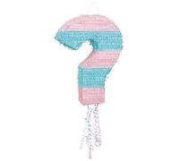 Spectacular Question Mark Gender Reveal Pinata (38cm x 50cm) - Striking Blue & Pink Colors - Perfect Surprise Announcement Party Prop - 1 Pc