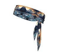 Spectacular Snow Mountain Tie Headband for Women & Men - Stylish Sports Head Tie, Suitable for Various Sports Activities
