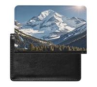 Spectacular Snowy Mountains Passport Holder Passport Cover Protector Essentials with Credit Card Slots for Women Men