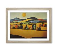 Spectacular Spring Meadow Framed Wall Art Print A2 Oak