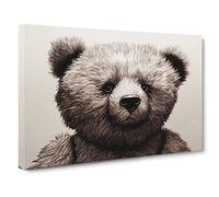 Spectacular Teddy Bear Canvas Wall Art Print 30x20 Inch