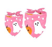 Specter Pumpkins Polka Dots Pink Translucent Light Breathable Chiffon Yarn Pet Collars 2 Pack- 40.6x40.6x58/16x16x22.8in & 53.3x53.3x76.2/20.9x20.9x30in