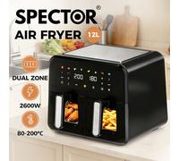 Spector 12L Dual Zone Air Fryer 2600W Black