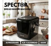 Spector 19 in 1 Bread Maker 1.2LB Bread Machine Low Noise 500W Timer Non Stick