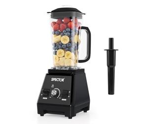Spector 2L Commercial Blender, 1600W Smoothie Blender for Kitchen, High-Speed Mixer Food Processor, 3 Speeds Control, Juicer Smoothie, Ice Breaker, Ice Crush, Blend, Chop, Grind & Purée, Black