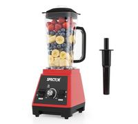 Spector 2L Commercial Blender, High-Speed Mixer Food Processor, Juicer Smoothie, Ice Breaker, Ice Crush, 3 Speeds, 6 Stainless steel blades, 1600W Power Motor, Blend, Chop, Grind & Purée,Red
