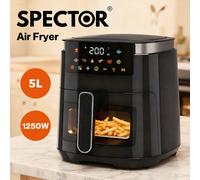 Spector 5L Digital Air Fryer with 8 Presets, 1500W Powerful Airfryer Oven, LED Touchscreen, 80-200°C Temperature Control, Family Size Air Fryer for Healthy Low Oil Frying, Baking, Roasting