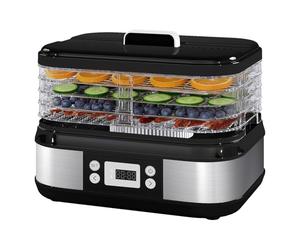 Spector Compact 5-Tray Food Dehydrator 450W, 72H Timer, LED Touch Control, Adjustable Height Trays, 35-70°C, for Jerky, Fruit, Herbs, Vegetables, Pet Treats