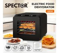 Spector Electric Food Dehydrator 6 Stainless Steel Trays Touch Control 72H Timer