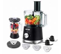 Spector Food Processor 1500W 2-Speed Pulse 2.5L Bowl 1.5L Glass Jug Black | All-In-One, for Smoothies, Dough Making, Chopping, Slicing, Shredding, Whisking, 2 Speeds + Pulse