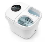 Spector Foot Spa Bath Massager with Heat & Bubbles, Adjustable 37-50°C Foot Spa and Massager with Heater, 8 Large Rollers, Portable Foot Bath with Wheels, LCD Touch Control for Home Relaxation