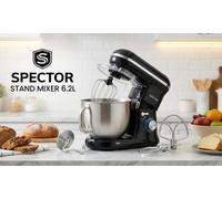 Spector High-Performance Stand Mixer Series: 8L Stainless Steel Mixing Bowl 1300W 10 Speeds