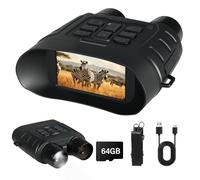 Spector Night Vision Goggles, 4K Night Vision Binoculars with 11x Zoom & 64GB Card, 5200mAh Battery, 1000M Viewing Range, 3" Screen Infrared Goggles for Hunting, Camping, Wildlife Observation