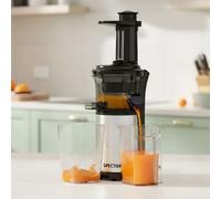 Cold Press Juicer Machines, Automatic Masticating Juicer for Fruits and Vegetables, Powerful Slow Masticating Juicer with Two-layer Filter, High Juice Yield, 2 Cups and Brush