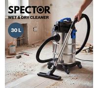 Spector Wet Dry Vacuums Cleaner Heavy Duty 30L Wheeled Powerful Compact Cleaning