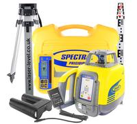 Spectra Precision LL1505C Laser Level Kit with HL450, Tripod & Staff