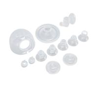 Spectra Tubing Replacement, Flange Pump Parts Flange Inserts for Spectra Flange with 2pcs Duckbill Valve, 5pcs Flanges, 1pc Tee Connector, 2pcs Silicone Diaphragm, 1pc 27mm Cover