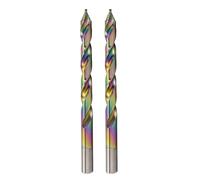 Spectral 13/32" Step Point HSS Drill Bit, 135° Split Point Tip, M2 Steel, 3-Flat Shank, Multi-Color Finish, 2-Pack