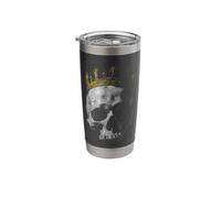 Spectral Creepy Halloween Skull and Crown Horror Design Stainless Steel Insulated Tumbler