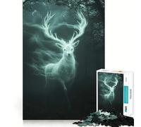 Spectral Deer 1000 Pieces Jigsaw Puzzles for Adults Thought Toy Calming Play Precise Edge Heartfelt Gift 38x52cm