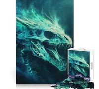 Spectral Dragon Skull 1000 Pieces Jigsaw Puzzles for Adults Thought Toy Calming Play Precise Edge Heartfelt Gift 38x52cm