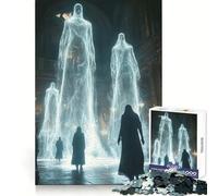 Spectral Figures in Cathed Jigsaw Puzzles 1000 Pieces for Teenagers Thought Toy Shared Fun Precise Edge Santa Wish Item 38x52cm