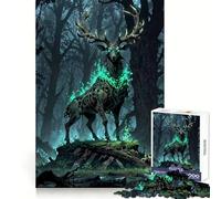 Spectral Forest Stag 1000 Piece Jigsaw Puzzles for Adults Jigsaw Strong Logic Toy Group Play Clear Edge Perfect Present 38x26cm