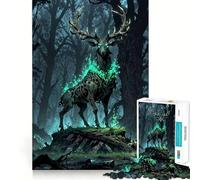 Spectral Forest Stag Hard Jigsaw Puzzle for Adults 1000 Pieces Recall Upgrade Gentle Relax Clear Cut Unique Gift 38x52cm