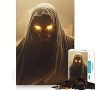 Spectral Skeleton With Glowing Eyes Jigsaw Puzzles for Adults 1000 Pieces Pure Logic Toy Stress Free Sharp Cut Santa Wish Item 50x75cm