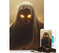 Spectral Skeleton With Glowing Eyes Puzzle for Teenagers 1000 Pieces Strengthen Memory Stress Free Smooth Edge 38x52cm