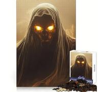 Spectral Skeleton With Glowing Eyes Puzzle for Teenagers 1000 Pieces Strengthen Memory Stress Free Smooth Edge 38x52cm