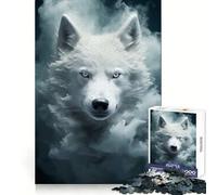 Spectral White Wolf 1000 Pieces Jigsaw Puzzles for Teenagers Brain Skill Leisure Time Exact Edge Thoughtful Gift 38x26cm